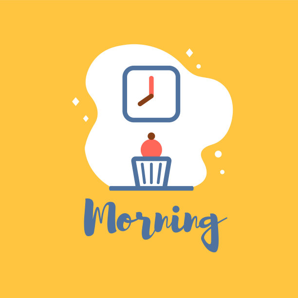 经典的咖啡时间。行图标。图片下载