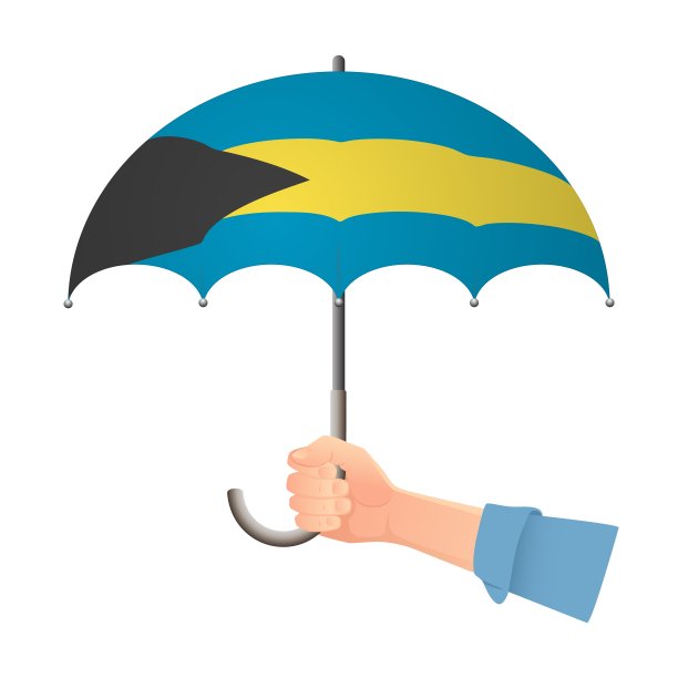 巴哈马群岛国旗的伞图片下载