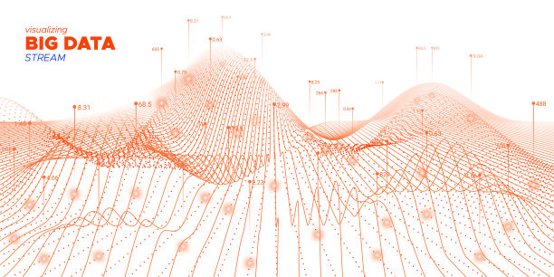 数据流。流体的插图。图片下载