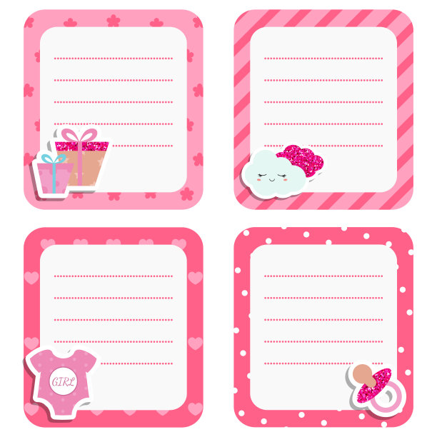 一套可爱的创意卡片图片下载