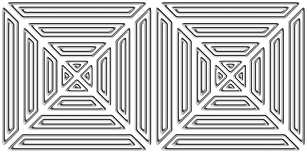 抽象几何3D白色背景。无缝模式。绘制插图。图片下载