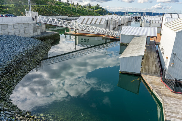 斜坡到码头图片下载