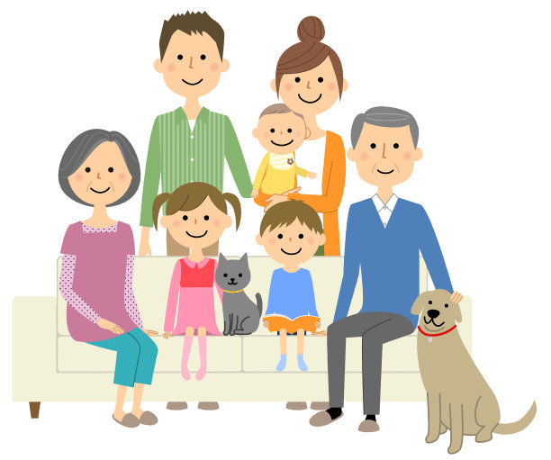 家人在沙发上休息图片下载