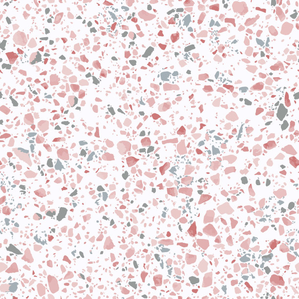 水磨石地板无缝图案。向量纹理在绿色，白色和粉红色的颜色图片下载