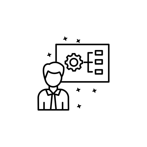 项目策略图标：简约线条风格，适用于UI、UX、网站或移动应用图片下载