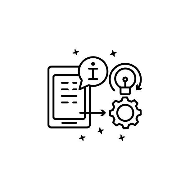 手机齿轮信息图标。用于UI和UX、网站或移动应用程序的项目管理图标的简单线条轮廓矢量图图片下载