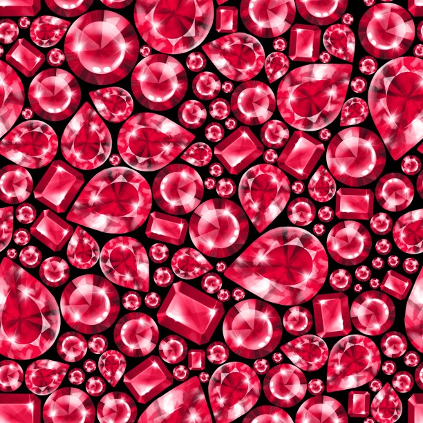 无缝彩色钻石宝石图案。珠宝奢侈品背景。图片下载