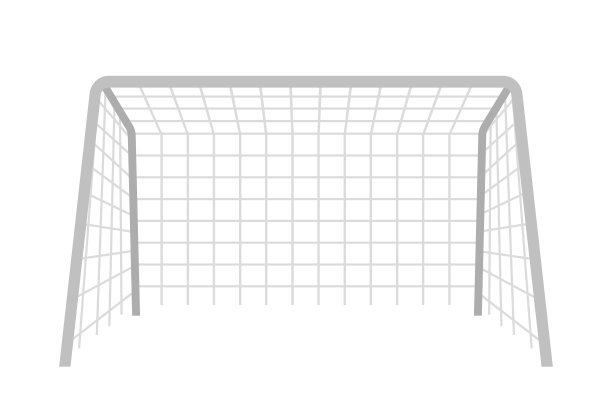 足球门平面矢量插图图片下载