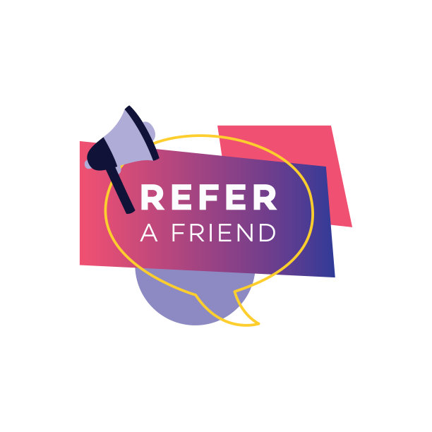 推荐推广几何横幅与扩音器矢量插图孤立。图片下载