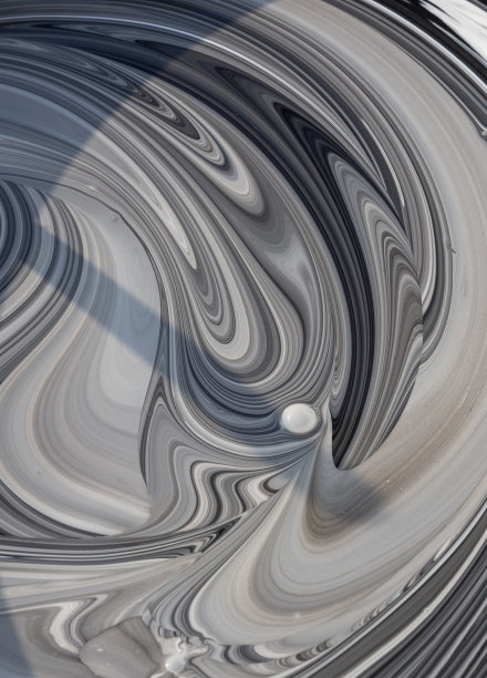 照片白色阳台油漆在一个罐子与美丽的图案时，与黑色颜料混合图片下载