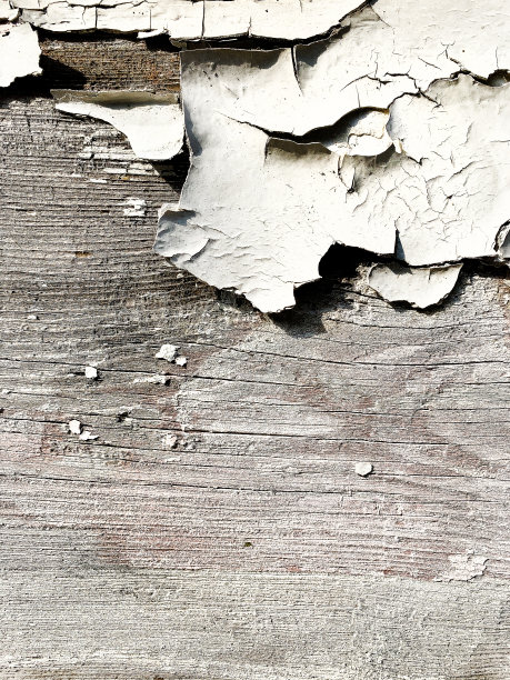 木质纹理背景上的白色油漆剥落图片下载