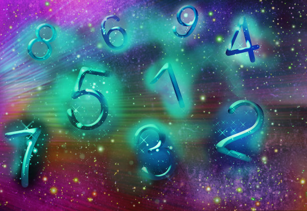 彩虹背景上冰冷的数字图片下载