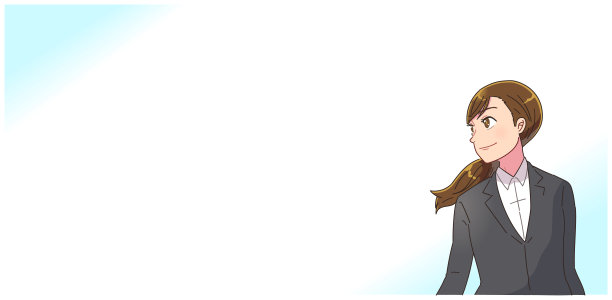 从侧面看，一个穿着西装的年轻女商人的肖像。他满怀希望地望着远方图片下载