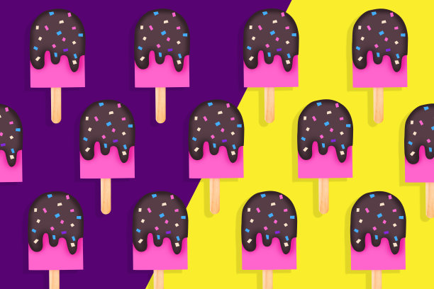 有趣和多彩的冰棒背景-冰淇淋图片下载