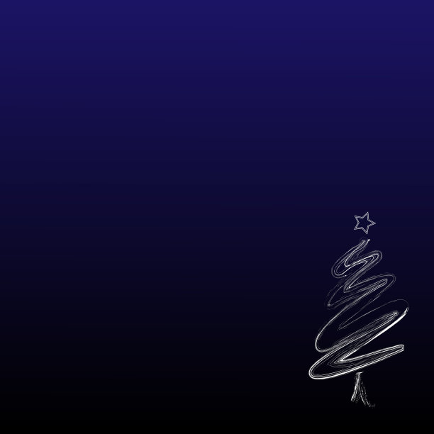 3d圣诞插画圣诞树粉笔画图片下载