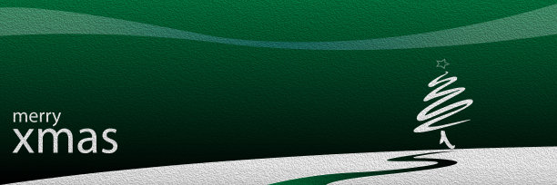 3d插图绿色横幅圣诞快乐图片下载