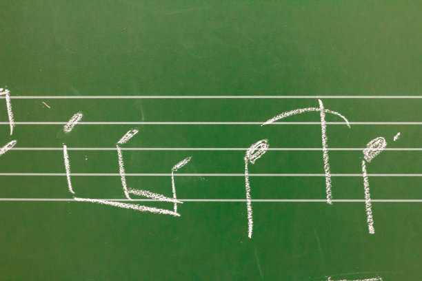 黑板上的音符图片下载