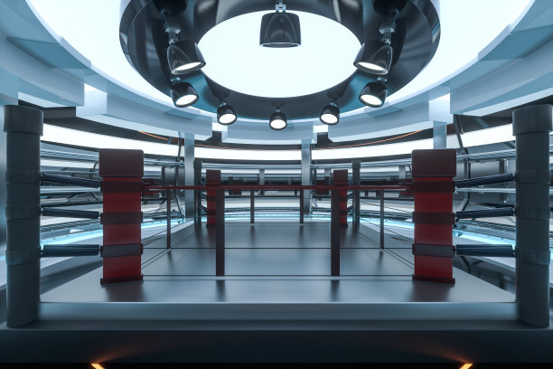 竞技场的暗室，3d渲染。图片下载