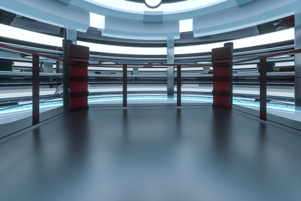 竞技场的暗室，3d渲染。图片下载