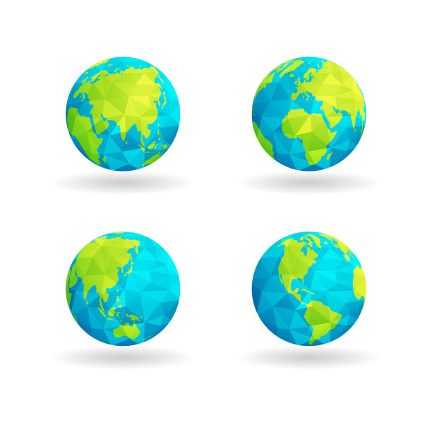 低多边形地球图图片下载
