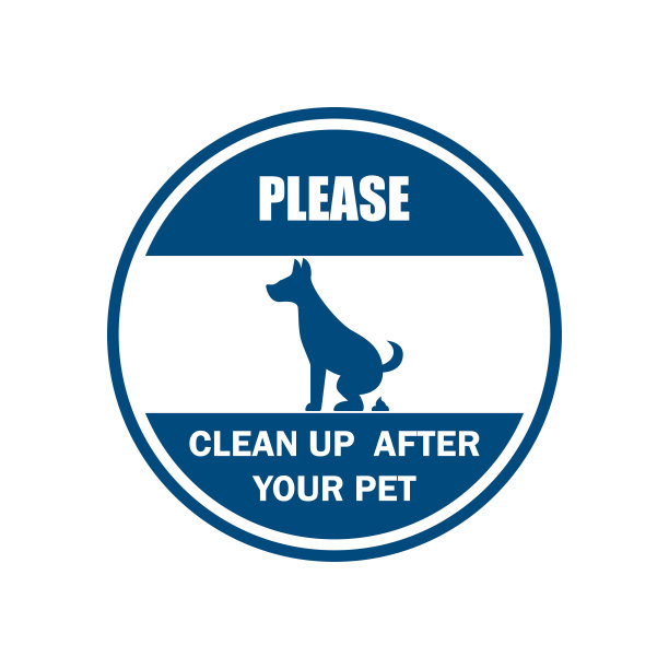 清理你的狗粪便警告标志。矢量图图片下载
