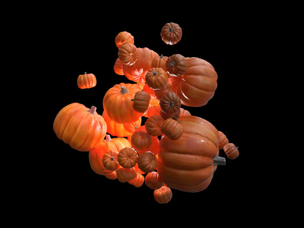 空中的一堆南瓜图片下载