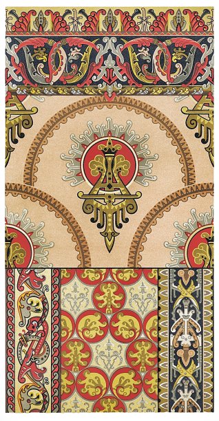 印度风格的图案，源自1892年的装饰设计图片下载