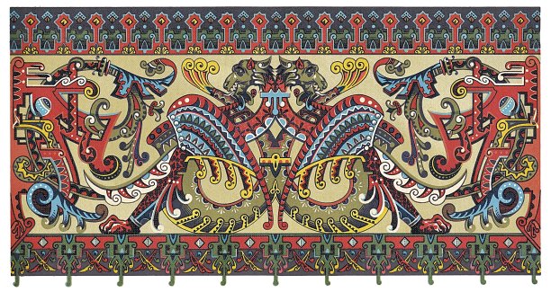 印度风格的图案，源自1892年的装饰设计素材图片