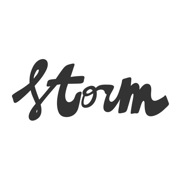 风暴。矢量手绘插图与卡通字母。很好的作为贴纸，视频博客封面，社交媒体信息，礼品车，t恤印花设计。图片下载