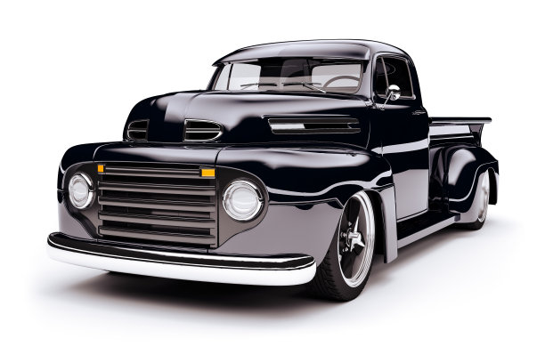3d复古漂亮的皮卡车图片下载