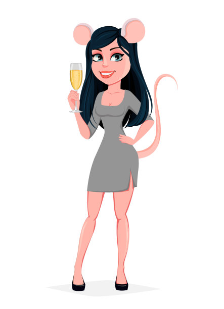 穿着狂欢节老鼠装的女人图片下载