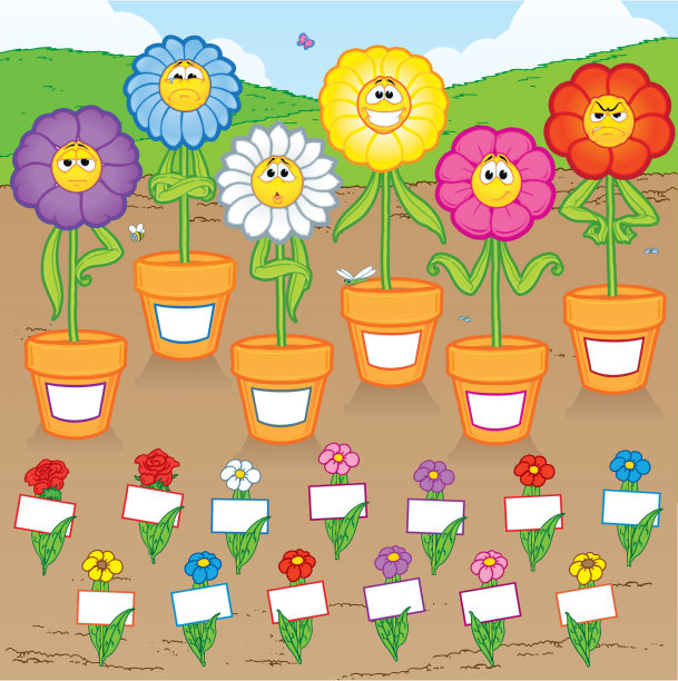 滑稽的花心情脸图片下载