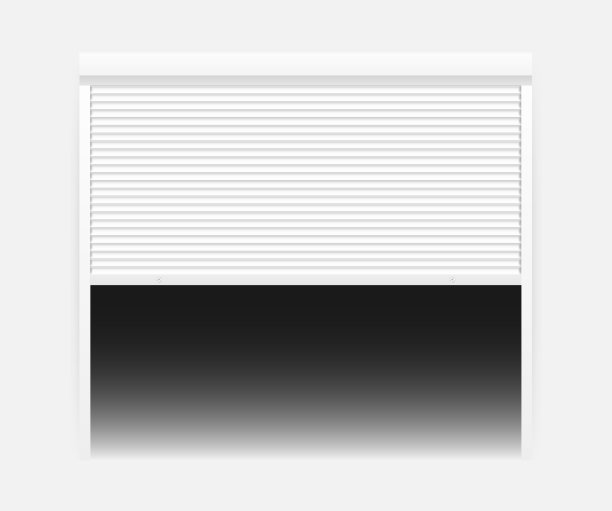 矢量门与卷帘门在白色背景。矢量插图。图片下载