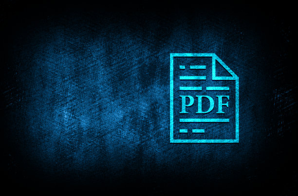 PDF文档页面图标抽象蓝色背景插图数字纹理设计概念图片下载
