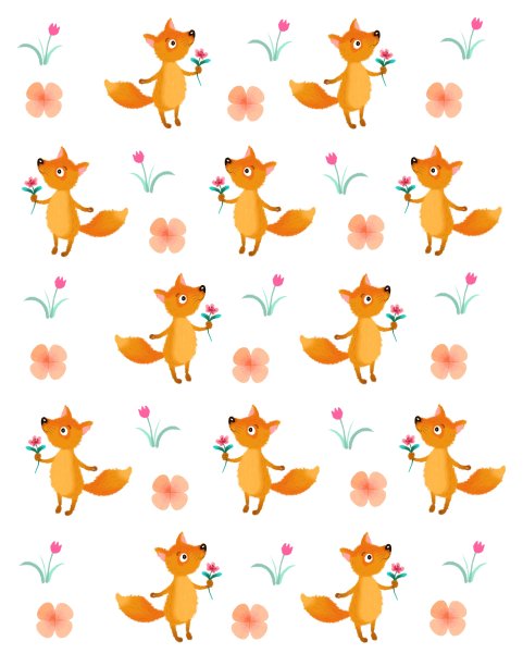 福克斯数码水彩背景图片下载