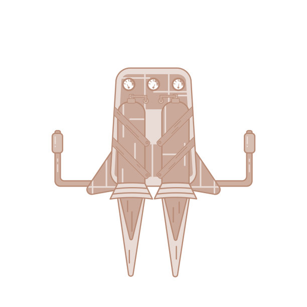 Jetpack孤立在白色背景上。图片下载