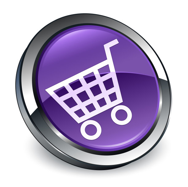 电子商务图标3d紫色圆形按钮图片下载