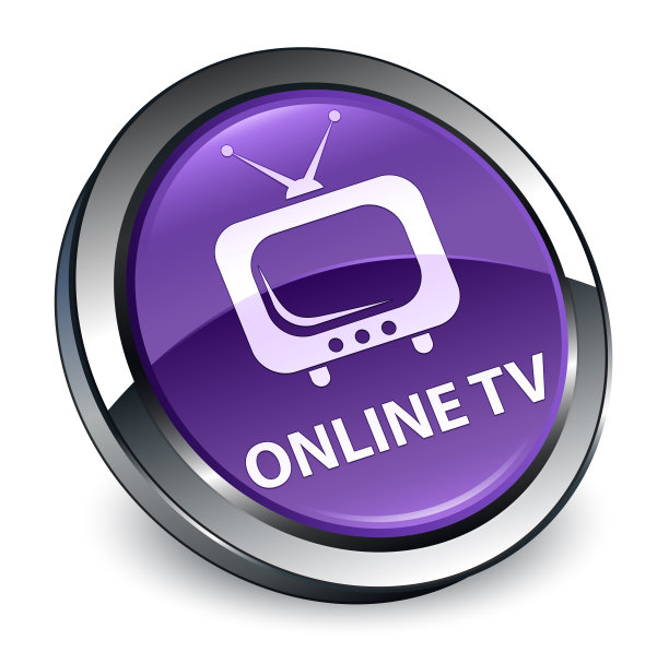 在线电视3d紫色圆形按钮图片下载