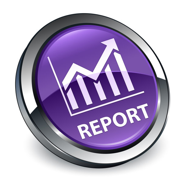 报表(统计图标)3d紫色圆形按钮图片下载