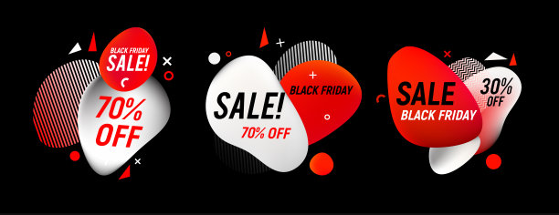 黑色星期五促销抽象标签。图片下载