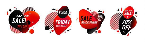 黑色星期五促销抽象标签。图片下载
