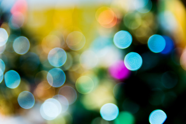 彩色的散景灯作为背景图片下载