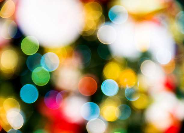 彩色的散景灯作为背景图片下载