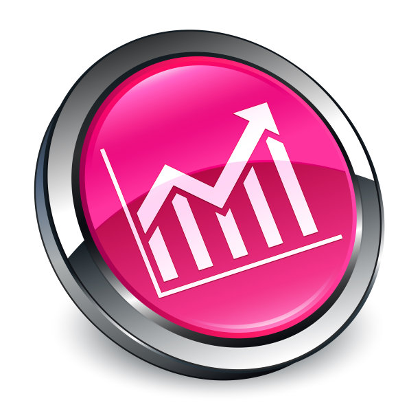 统计图标3d粉色圆形按钮图片下载