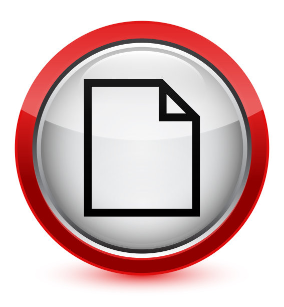 空白页图标水晶红色圆形按钮图片下载
