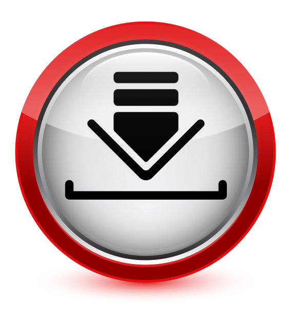 下载图标水晶红色圆形按钮图片下载
