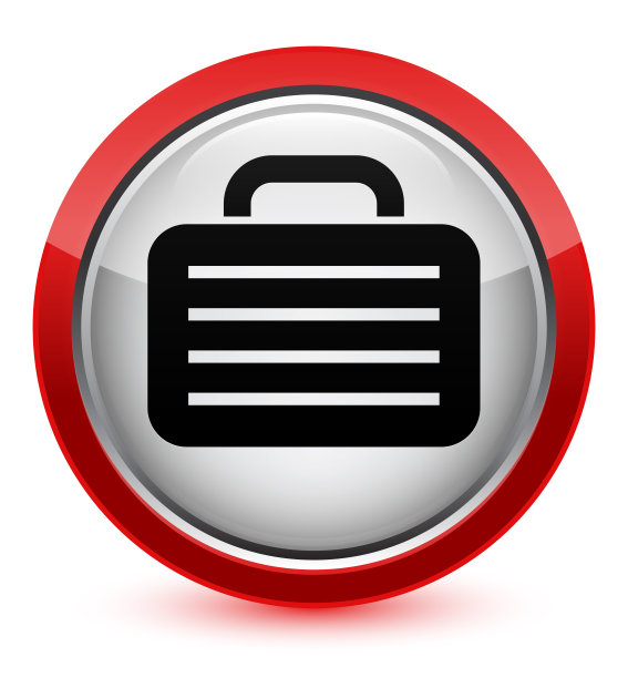 袋子图标水晶红色圆形按钮图片下载