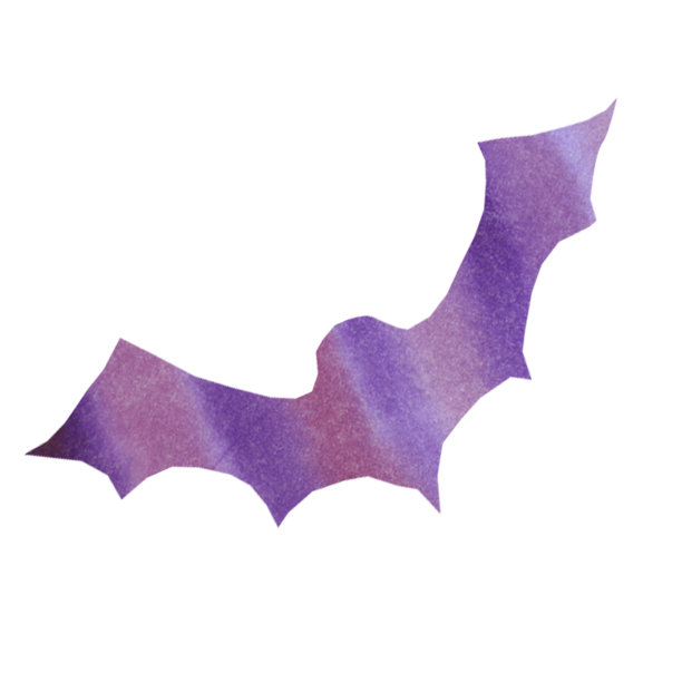 万圣节之夜彩色蝙蝠剪影。图片下载