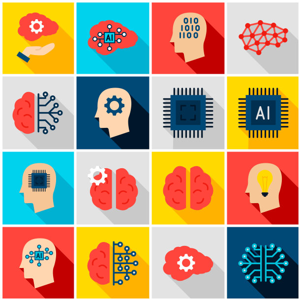 机器学习彩色图标图片下载