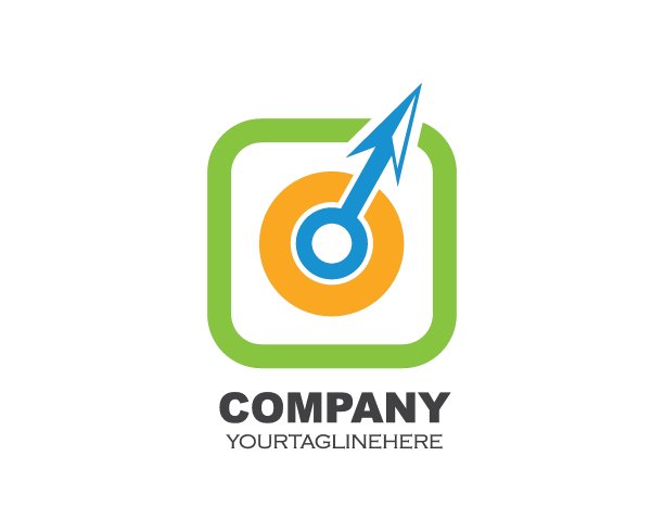 快递物流业务箭头矢量图标Logo模板图片下载